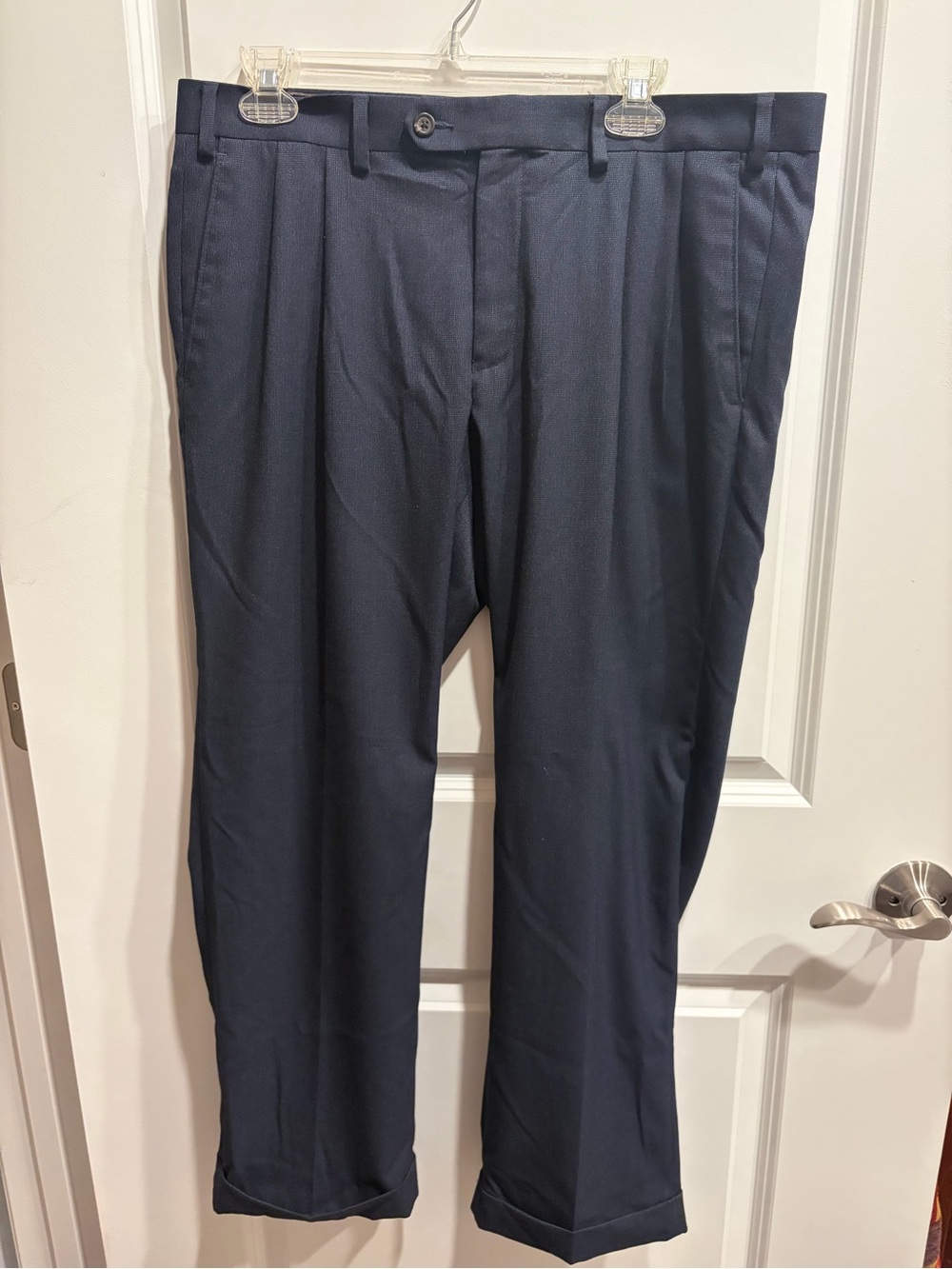 Lauren Ralph Lauren Mens Pleated Dress Pants Slacks Blue Size 36Wx29L